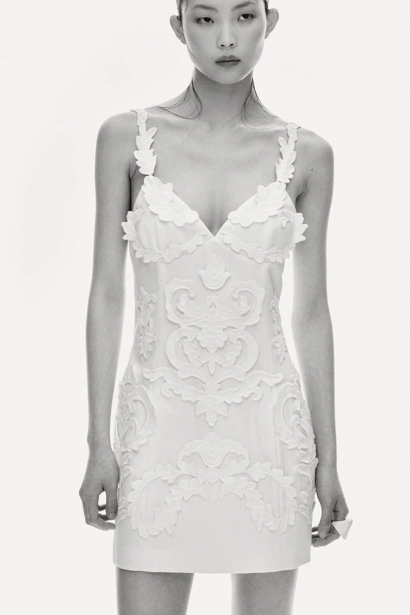 H&M Appliquéd strappy dress