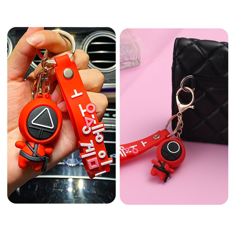 Keychain Pendant Hanging Ornament for Bags/Keys Auto Interior Decoration Game Figure Doll Key Ring Cute Character Key Chain, Type 7 - Image 4