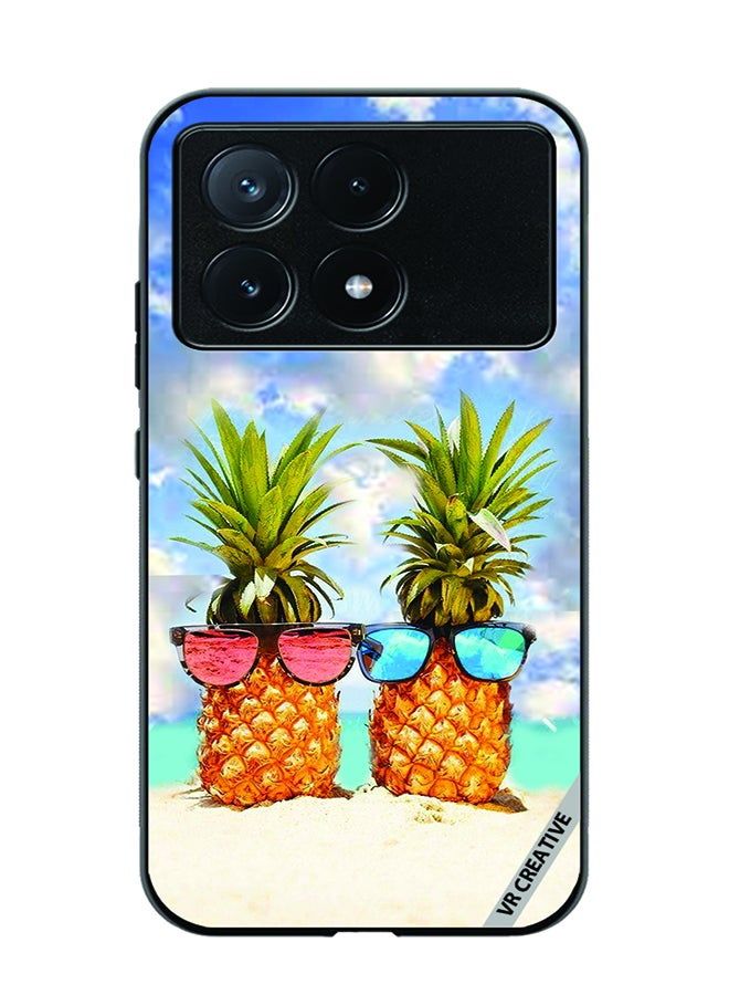 VR CREATIVE Protective Case Cover For Xiaomi Poco X6 Pro Pineapple Design Multicolour - Image 1