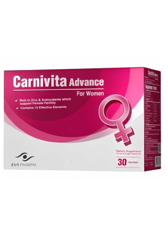 EVA PHARMA Carnivita Advance  For Women 30 sachets - Image 3