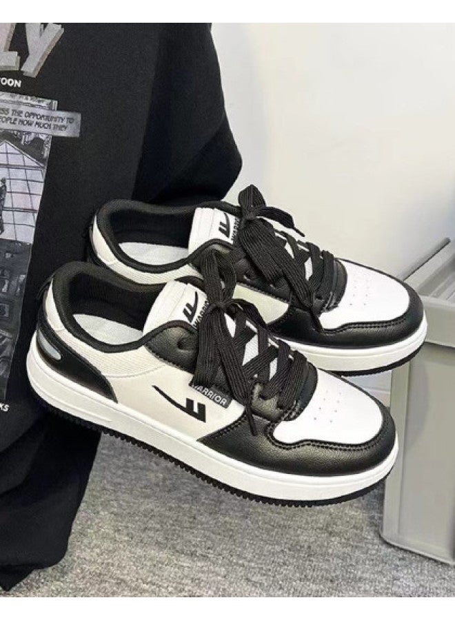 Warrior Unisex Student Color-block White Sneakers, Autumn 2025 Couple Shoes, Platform Casual Shoes With Thick Sole For Height Increase - Image 1