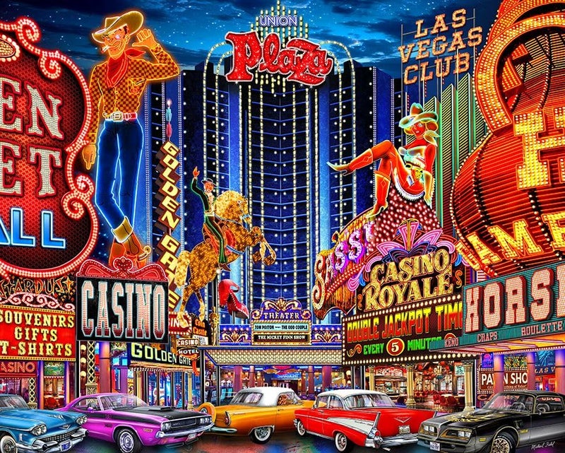 Springbok Viva Las Vegas 1000 Piece Jigsaw Puzzle for Adults Colorful Travel Puzzle Unique Cut Pieces Made in USA - Image 1
