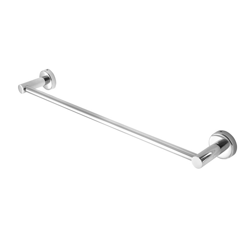 New Ware® CP Brass Wall Mount Towel Rod-Bar for Bathroom| Cloth Drying Hanger-Rail for Kitchen| 45cm Single Arm Towel Bar with Fittings for Home & Bathroom Accessories (18 Inch Round) - Image 1