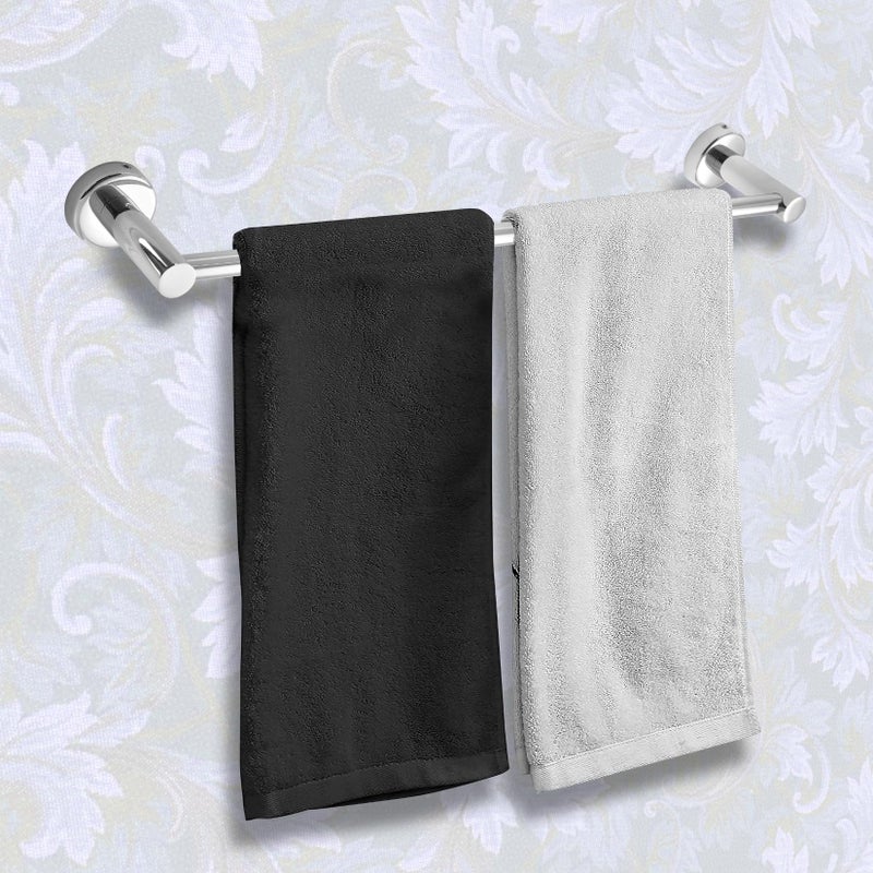 New Ware® CP Brass Wall Mount Towel Rod-Bar for Bathroom| Cloth Drying Hanger-Rail for Kitchen| 45cm Single Arm Towel Bar with Fittings for Home & Bathroom Accessories (18 Inch Round) - Image 4