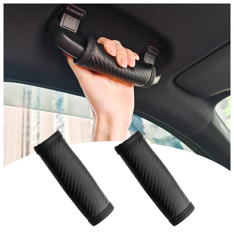NHHC 2PCS Car Door Handle ProtectorCarbon Fiber Car Door Handle Scratch Protector for Car DecorationsFour Seasons Car Door Handle Cover Universal Car Interior Accessories