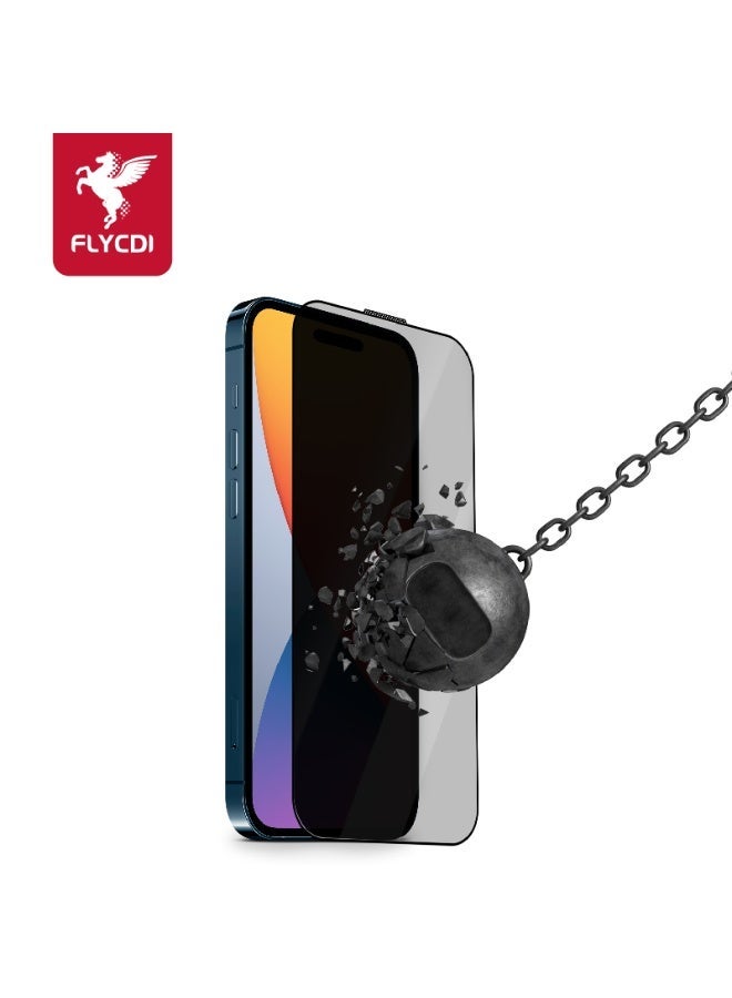 flycdi iPhone 14 Pro Max Privacy Tempered Glass – FLYCDI Ultra FHD Anti-Scratch with Privacy Filter (5-Pack) - Image 5