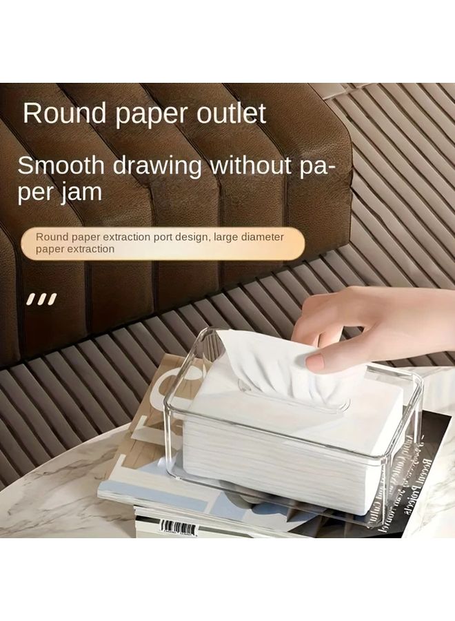 Modern Acrylic Tissue Box Cover Transparent Holder For Bathroom Living Room - Image 5