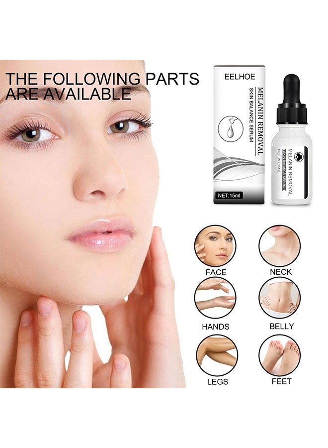إيلهو سيروم توازن البشرة لإزالة الميلانين، سيروم النياسيناميد، سيروم تصحيح البقع الداكنة لتفتيح الوجه، كريم وجه لتفتيح البشرة وترطيبها ومكافحة الشيخوخة، سيروم عناية بالبشرة ناعم ومفتح لإصلاح البشرة 15 مل - Image 3