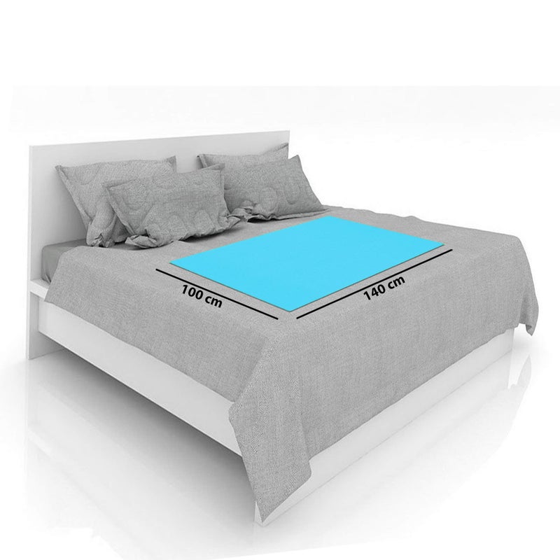 POLKA TOTS Waterproof & Reusable Baby Bed Protector Absorbent Mat Dry Sheet for New Born Infants (Mint, 100 X 140 CM, Large) - Image 5