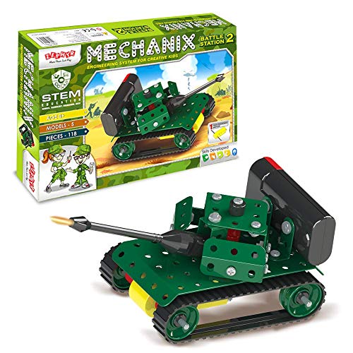 Mechanix Battle Station,Construction Set,War Themed Building Blocks,for 6+ yrs Boys and Girls,Metal,Multicolor - Image 1