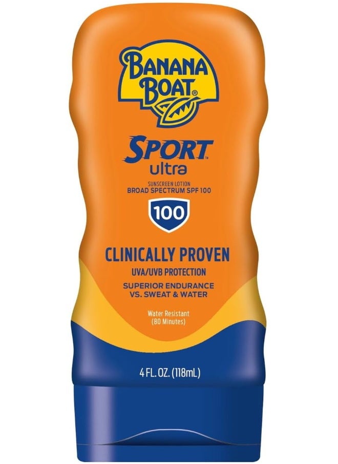 BANANA BOAT Sport Performance Spf 100 Sunscreen Lotion, 4Oz Bottles  - Image 1