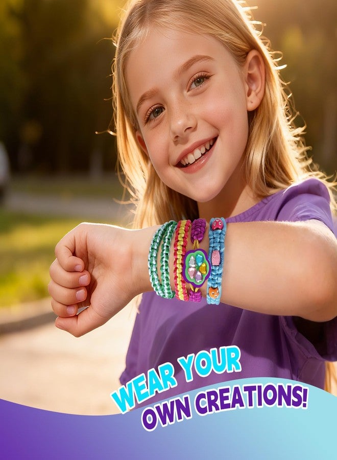DDAI Sparkle Gift Friendship Bracelet Kit for Girls Age 8-12 - Arts and Crafts Kits - Gem-Decorated DIY Craft Set with Threads & Beads - Ideal Birthday & Holiday Present for Kids Age 7 9 10 11 - Image 5