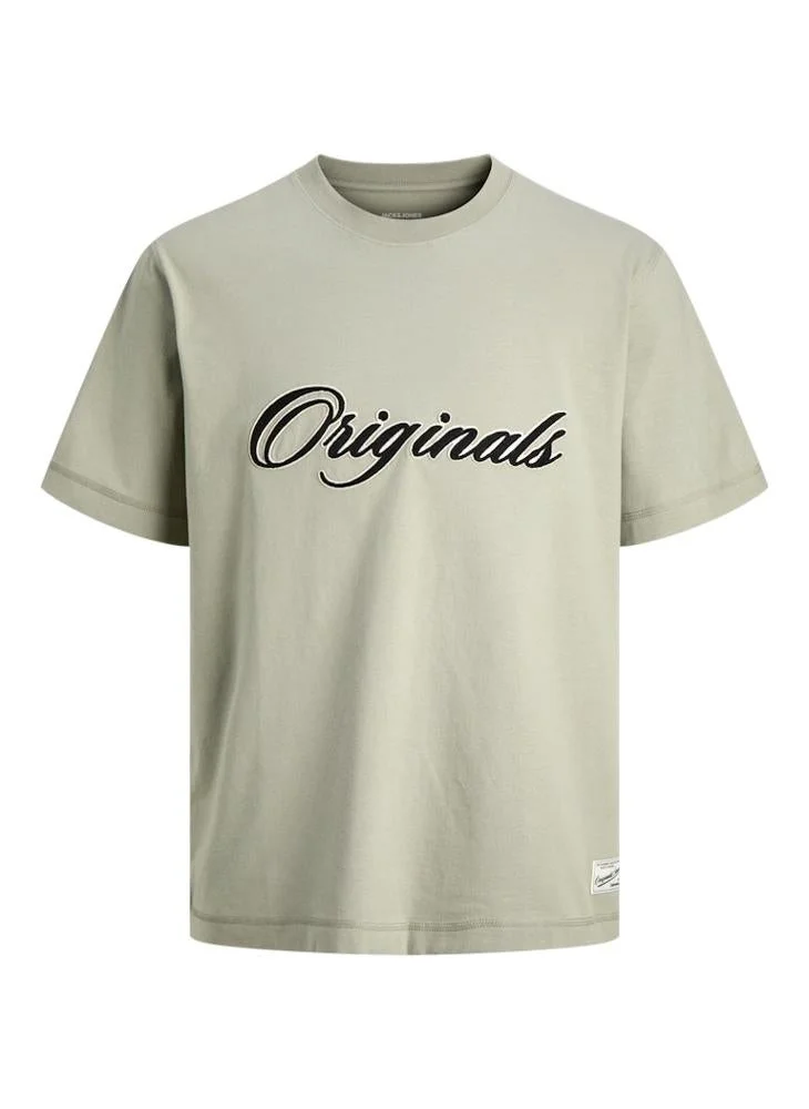 JACK & JONES Seagrass Graphic Crew Neck T-Shirt for Men | Best Price UAE