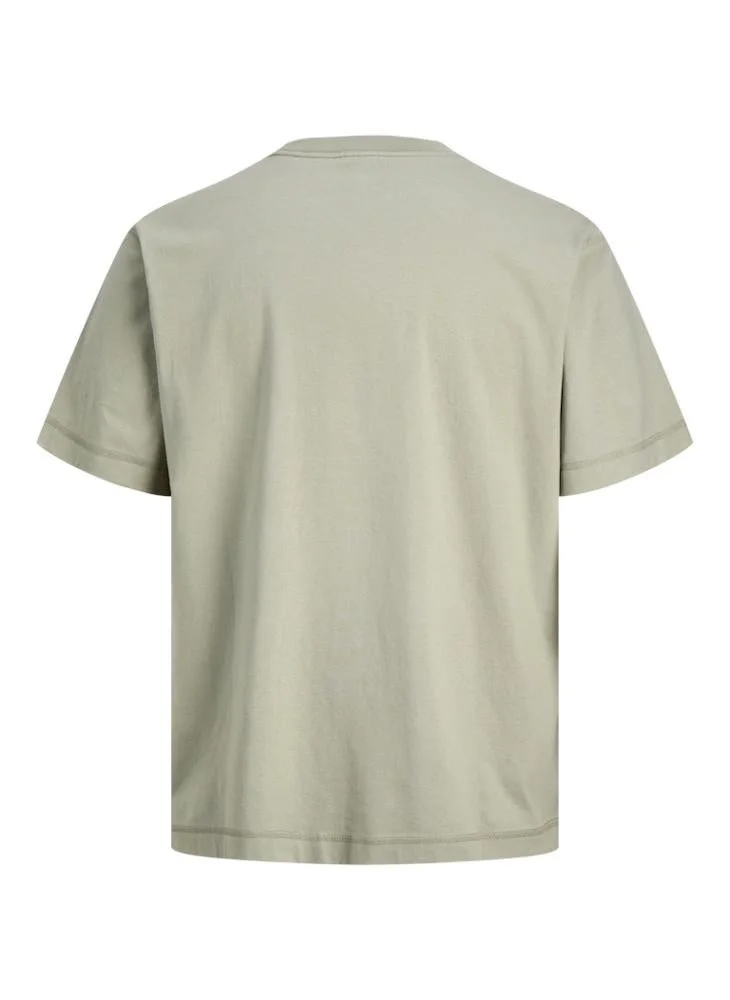 JACK & JONES Seagrass Graphic Crew Neck T-Shirt for Men | Best Price UAE
