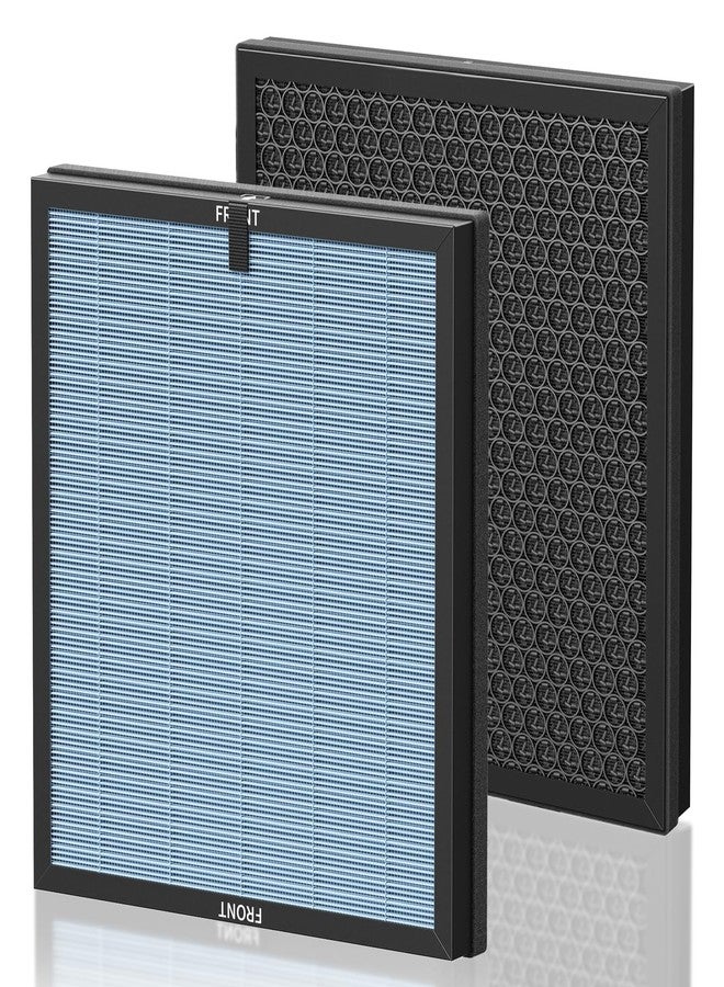 إيزينجو فلتر بديل متوافق مع جهاز تنقية الهواء DAYETTE ＆ FRESHDEW AP303/AP304، نظام ترشيح 3 في 1، فلاتر بديلة مع كربون نشط لغرف المنزل، عبوة من قطعتين (فلتر مقاوم للحريق) - Image 1