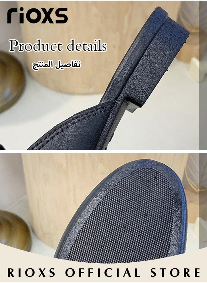 Women's Buckle Flat Mules, Closed Toe Sandals, Fashionable Comfortable Slippers, Slip-On Backless Mule Shoes, Fashionable Mule Slides with Flexible Non-slip Sole, Easy to Wear On and Off - pzsku/Z98F73EEF586AD47A9746Z/45/_/1712717319/b0336f1c-a92a-4195-8d1e-ef221f78c63d