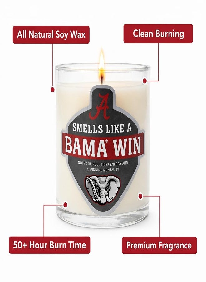 CE CRAFT Smells Like a Bama Win – University of Alabama Fan Candle – Roll Tide Gift – Game Day Home Decor -Officially Licensed Alabama Crimson Tide Candle (Summer Nights) - Image 3