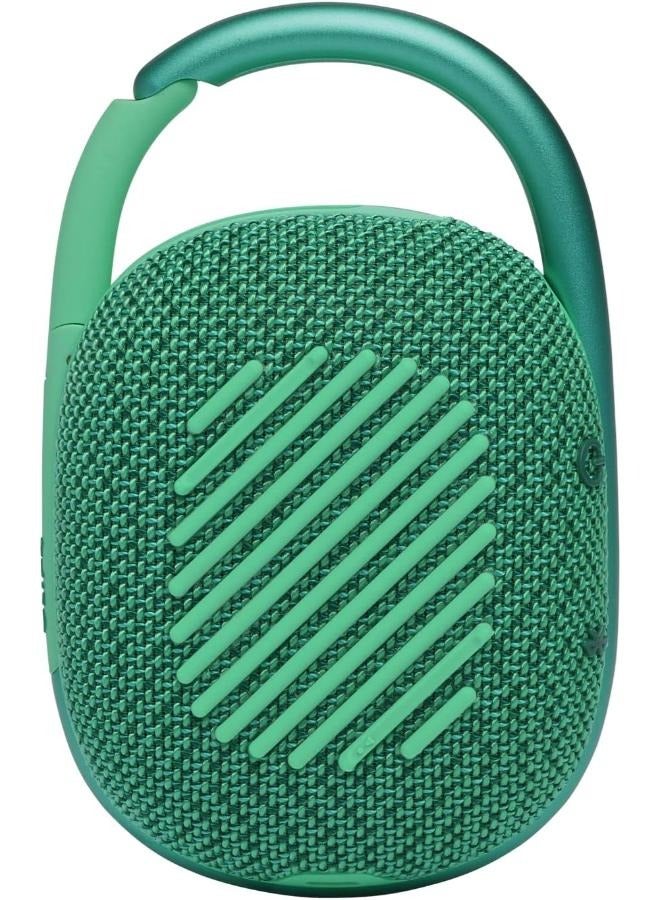 جي بي إل مكبر صوت لاسلكي JBL Clip 4 Eco محمول يعمل بالبلوتوث مع حلقة تسلق، مقاوم للماء والغبار مع عمر بطارية يصل إلى 10 ساعات، أخضر - Image 4