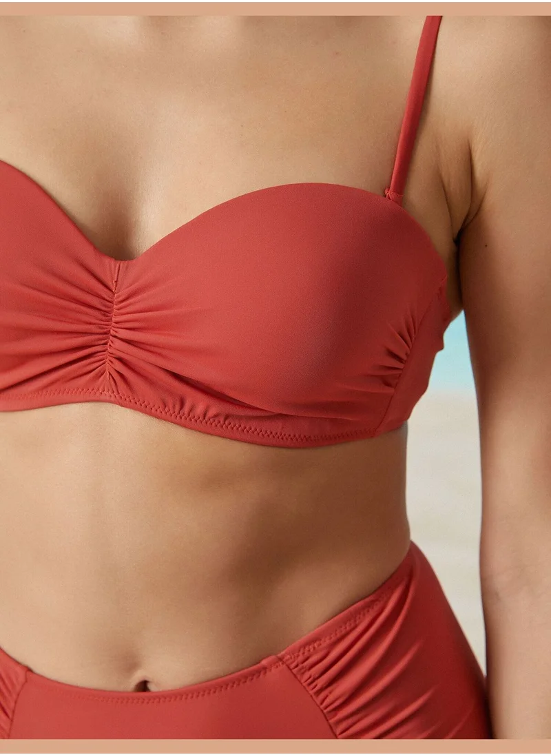 KOTON Shirred Bikini Top