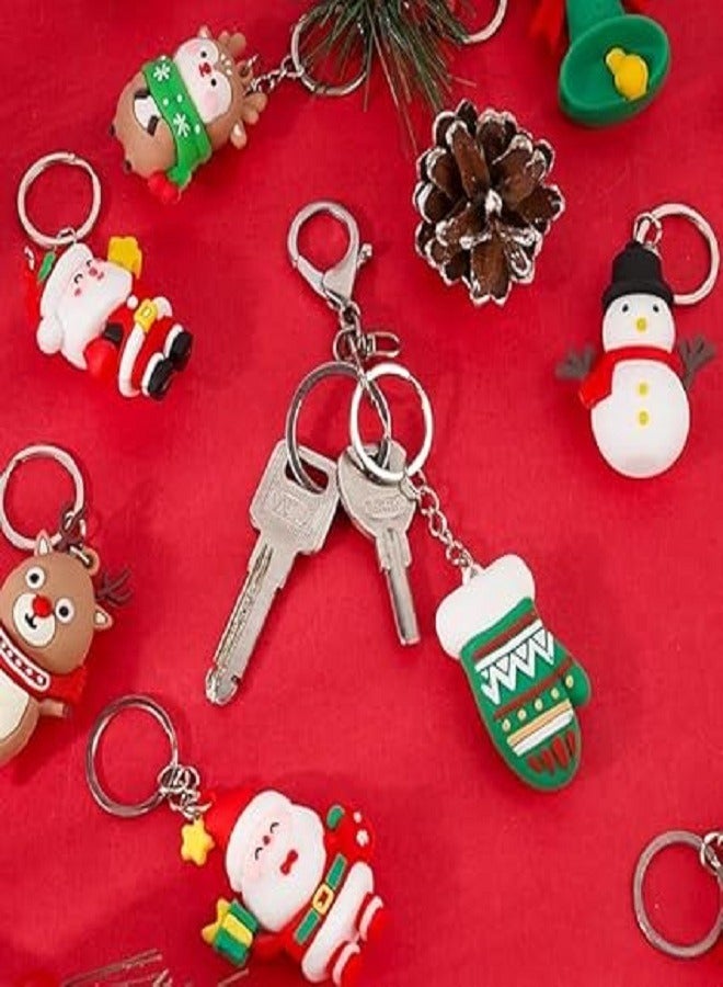 Christmas Keychains -  Christmas Gifts , Different Shapes Christmas's  Keychain, Christmas Decoration Items,  6 pcs - Image 3