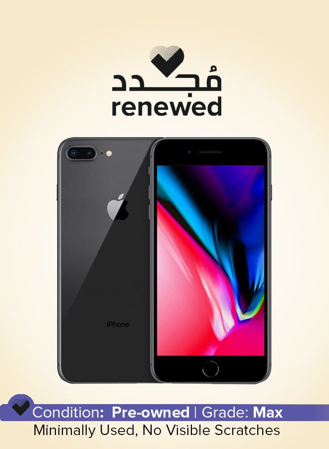 ابل  مجدّد - آيفون 8 بلس 64GB سبيس جراي 4G مع فيس تايم - Image 1