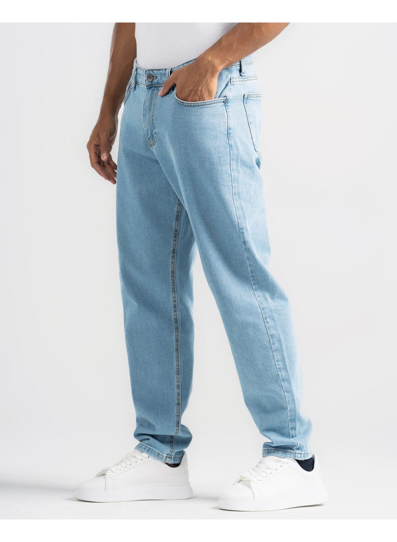 دوت بنطلون جينز أساسي بقصّة مريحة - Image 2