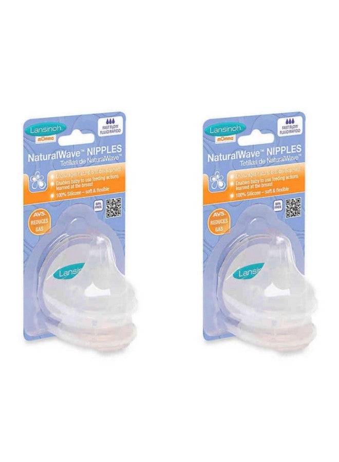 Lansinoh Fast Flow Nipples Pack Of 2 (Total 4 Units) - Image 1