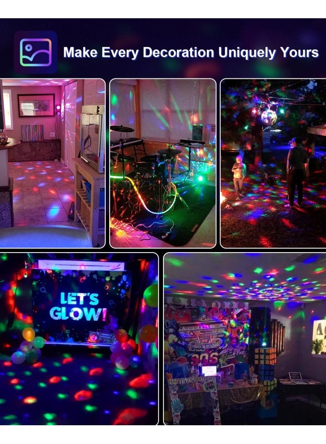Luditek أضواء حفلات تعمل بالصوت مع جهاز تحكم عن بعد، إضاءة دي جي، مصباح ستروب RBG Disco Ball، 7 أوضاع إضاءة مسرحية، لغرفة المنزل، حفلات الرقص، أعياد الميلاد، دي جي بار، كاريوكي، عيد الميلاد، حفلات الزفاف، النوادي، الحانة - Image 4