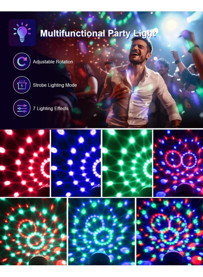 Luditek أضواء حفلات تعمل بالصوت مع جهاز تحكم عن بعد، إضاءة دي جي، مصباح ستروب RBG Disco Ball، 7 أوضاع إضاءة مسرحية، لغرفة المنزل، حفلات الرقص، أعياد الميلاد، دي جي بار، كاريوكي، عيد الميلاد، حفلات الزفاف، النوادي، الحانة - Image 5