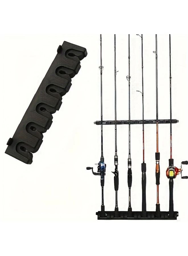 حامل قضيب الصيد العمودي الثقاب حامل 6 قضبان قابل لتعديل الزاوية أداة توفير مساحة تركيب مجاني - Image 1