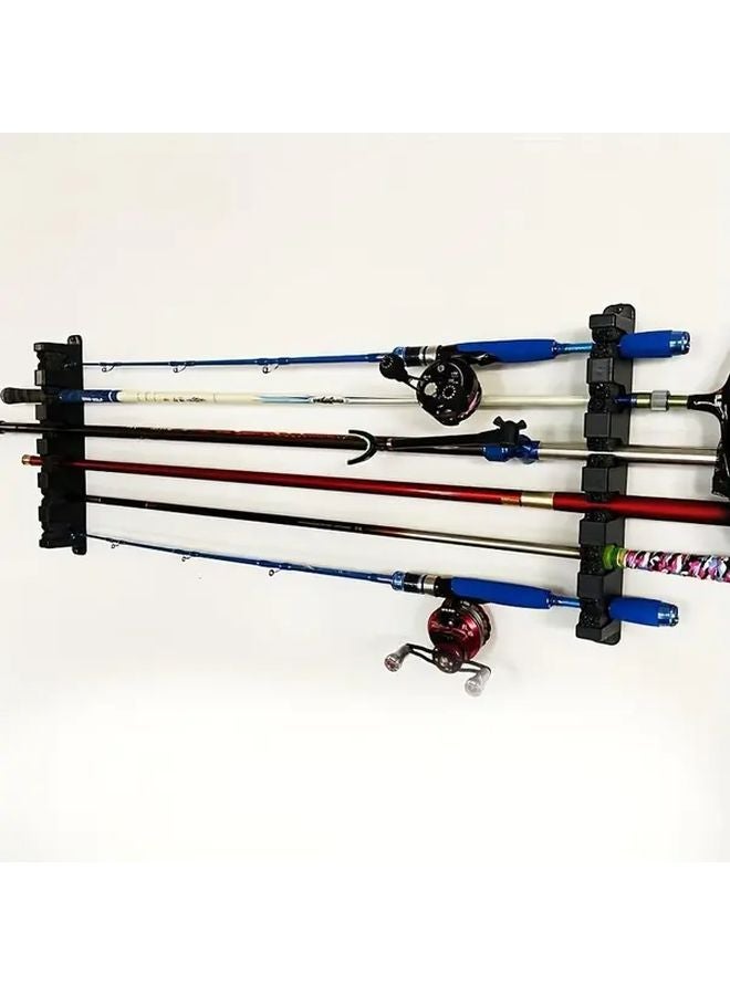 حامل قضيب الصيد العمودي الثقاب حامل 6 قضبان قابل لتعديل الزاوية أداة توفير مساحة تركيب مجاني - Image 3