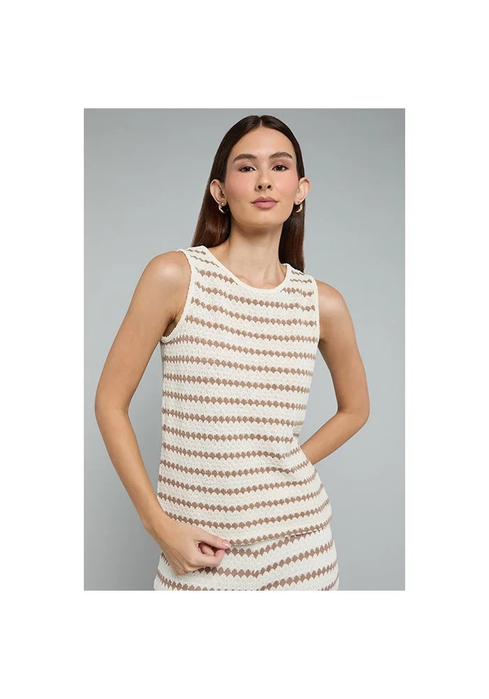 R&b Patterned Sleeveless Top
