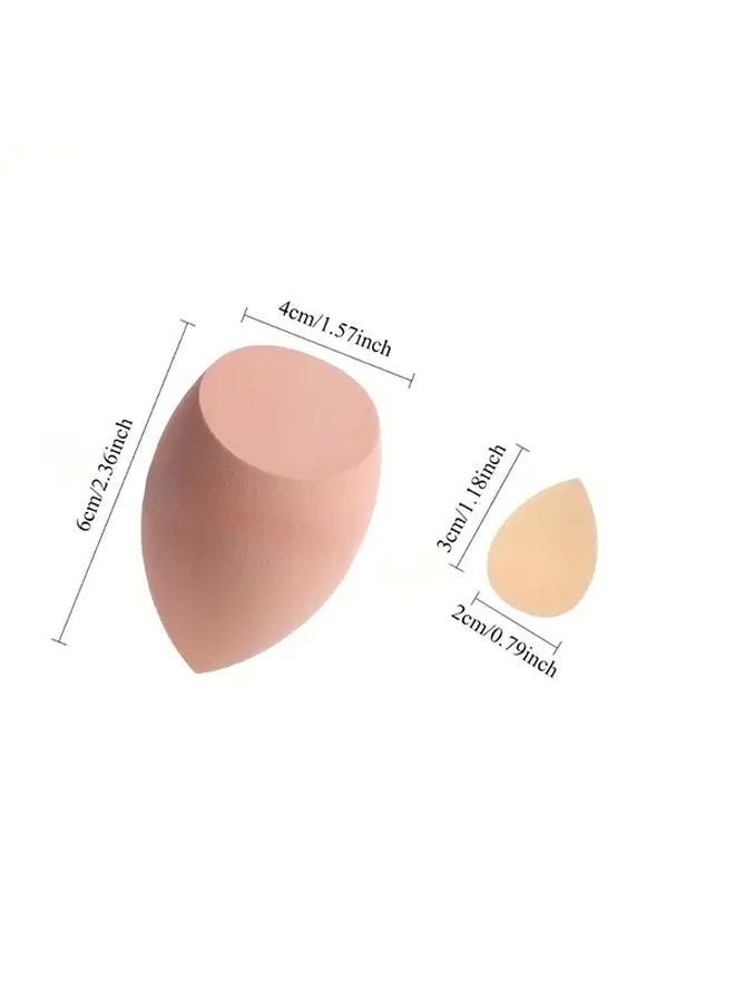 Coffee Dripping Bean Paste Bevel Cut Beauty Makeup Sponge Set 2 4pcs Latex Free Powder Puff For Liquid Cream Foundation - Image 5