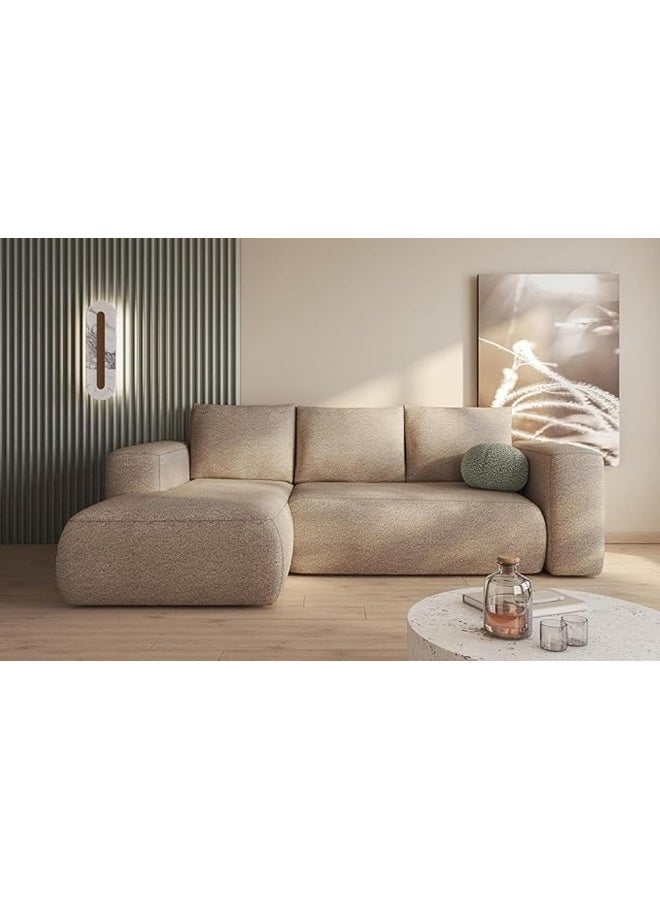 Zayn comforts Stylish Lambi L-Shape 3-Seater Corner Sofa  Modern Comfort for Your Living Room - Image 1