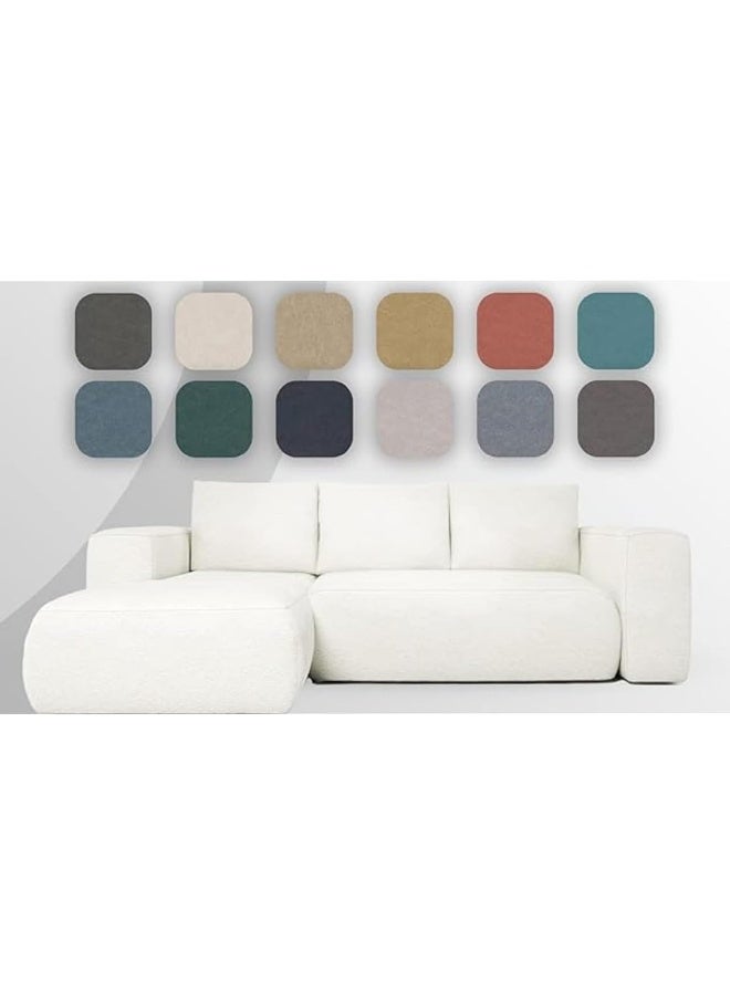 Zayn comforts Stylish Lambi L-Shape 3-Seater Corner Sofa  Modern Comfort for Your Living Room - Image 3