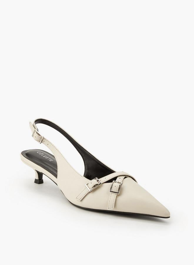 سيليست حذاء نسائي بكعب رفيع وتفاصيل إبزيم - Image 2