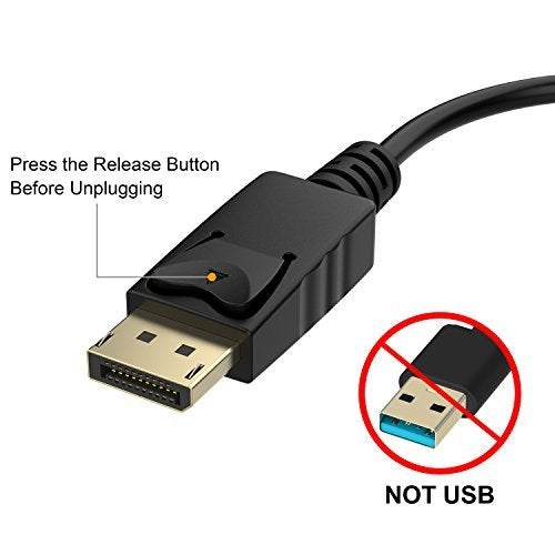 Moread DisplayPort (DP) to VGA Adapter, 10 Pack, Gold-Plated Display Port to VGA Adapter (Male to Female) Compatible with Computer, Desktop, Laptop, PC, Monitor, Projector, HDTV - Black - Image 4