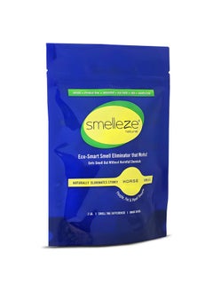 SMELLEZE SMELLEZE Natural Horse Stall Refresher & Odor Eliminator: 2 lb. Granules. Rids Urine & Stool Smell. Keeps Stall Drier. Unscented & Safe  - Image 1