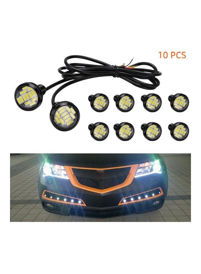 Loquat 10-Piece 23mm Eagle Eye LED Bulb DRL Light Ultra Thin Waterproof Set - Image 1