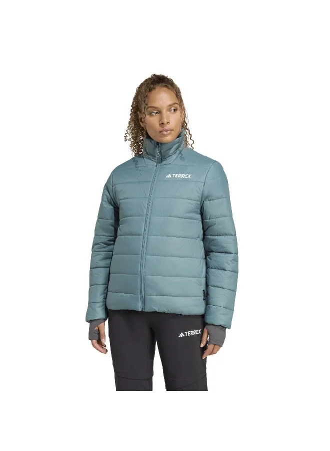 Adidas Adidas W Mt Ess Pad J Green Jacket (Filled Thin) Jackets For Women