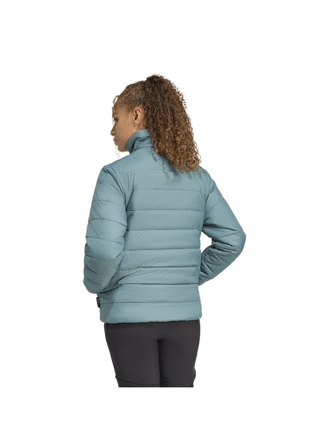 Adidas W Mt Ess Pad J Green Hiking Jackets For Women XS  - Image 3