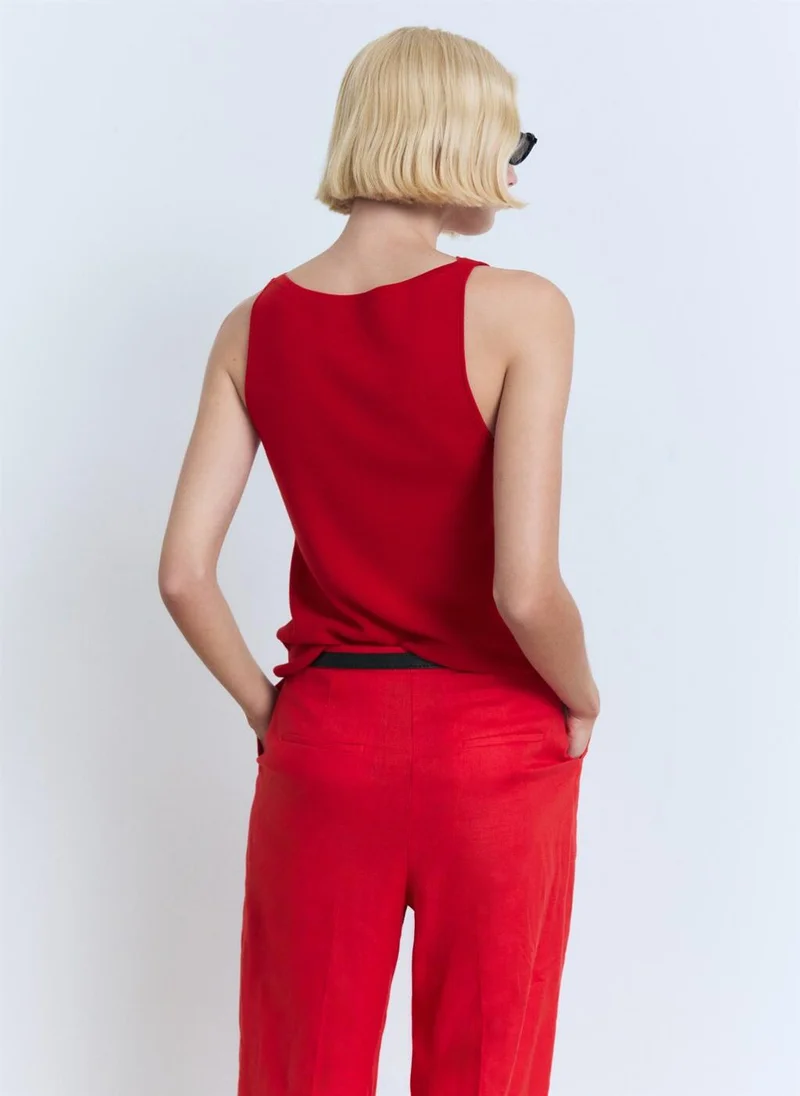 مانجو Fine-Knit Top