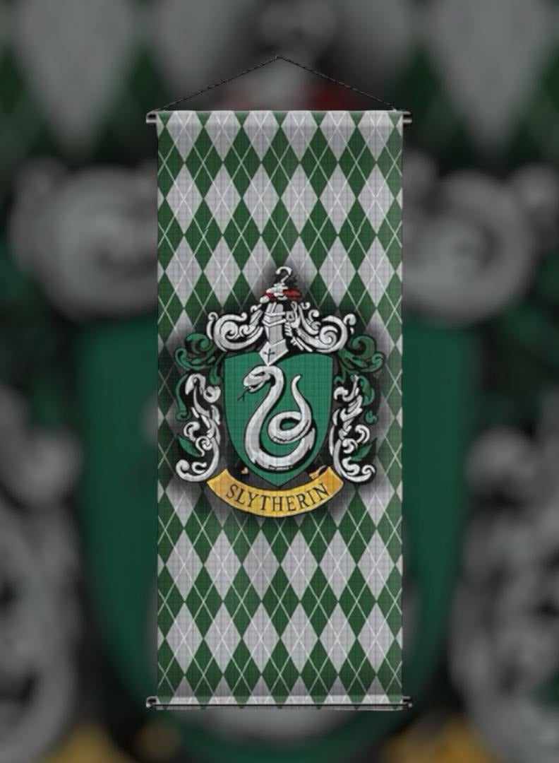 ماركة غير محددة علم حائط من سلسله هاري بوتر Harry Potter [109X41سم] (سليذرين)  - Image 4