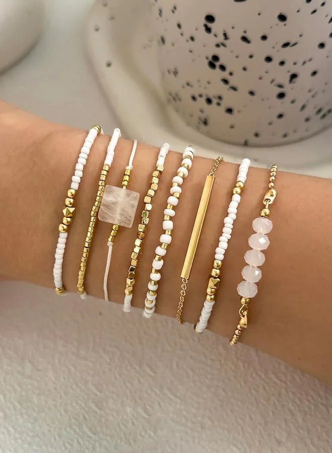 Take Two Take Two Set of 8 - Beaded Bracelets