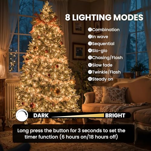 DAILY ART Dailyart Fairy Lights Plug in, 1000 Led Fairy Lights with Remote 75Ft Super Long Warm with Timer Small Twinkle Light Waterproof String Light for Bedroom Outdoor Indoor,Gold Wire - Image 2