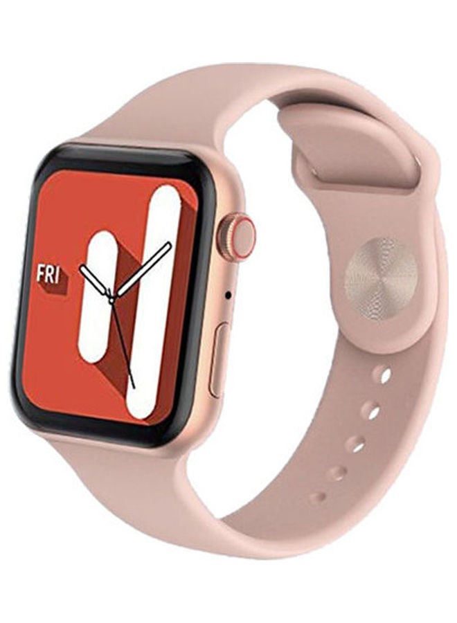 NIBEMINENT U78 Silicone Smart Watch With Oxygen Level-& Calls Supports The Arabic Language Compatible Android And IOS Rose Gold - Image 1