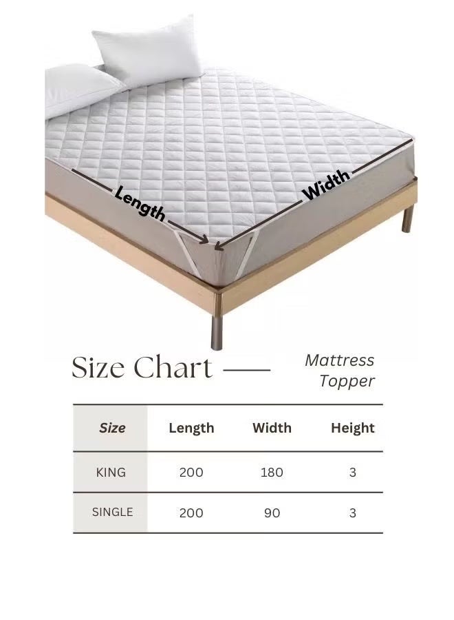 LUNA Home Mattress cover protector for Single Size bed, vacuum packed. - Image 2