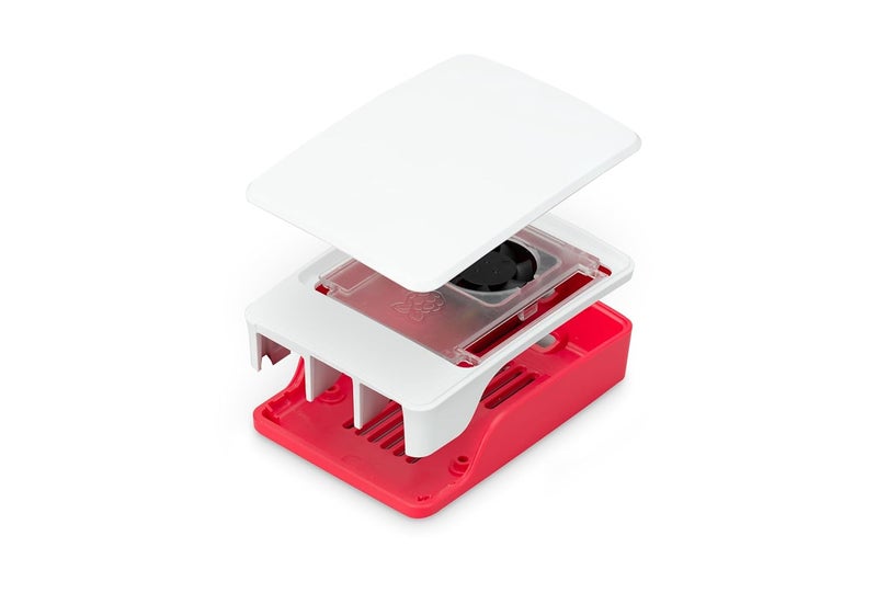 Case for 5 Model B Boards, Plastic, Red-White (SC1159)
