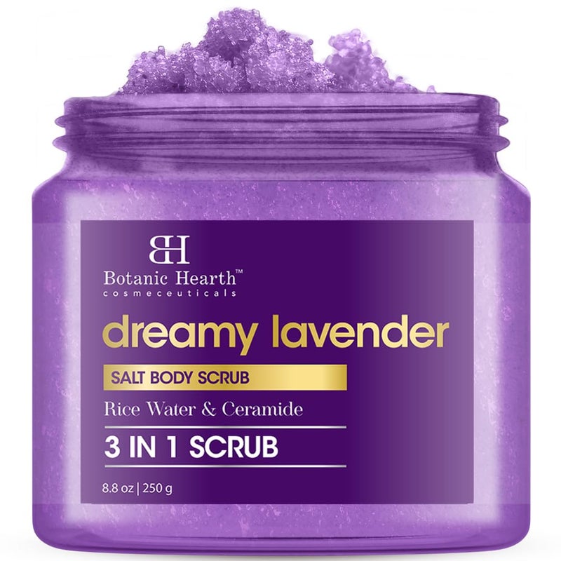 Botanic Hearth Dreamy Lavender Body Scrub 8.8 Fl Oz | Gently Exfoliates and Moisturizes Skin, Infused with Natural Lavender Oil and Essential Nutrients for Smooth and Radiant Skin - Image 1