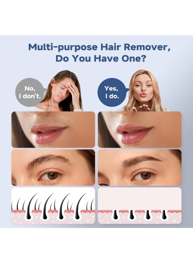 عام إزالة شعر الوجه للنساء ، لفة الحاجب الوجه ، ماكينة حلاقة الوجه 2 في 1 ، حلاقة الوجه غير المؤلمة للشفاه ، الذقن ، زخرفة الخوخ - Image 3